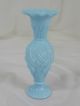 Opalglas Vase Pressglas Opak Hellblau,  Reliefdekor,  Evtl.  Frankreich,  1940 Sammlerglas Bild 1