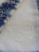 2 Taschentücher Stoff Damen Accessoires Handarbeit Blaue Spitze Häkelspitze Textilien & Weißwäsche Bild 2