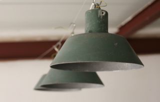 True Vintage Eow Fabriklampe Ddr Deckenleuchte 50er Bauhaus 60s Deckenlampe Loft Bild