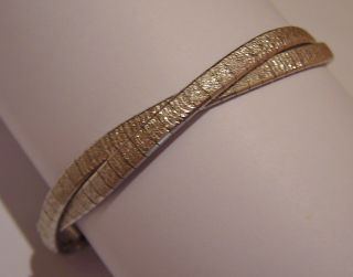 Edel Elegantes Verschlungenes 835er - Silber - Armband Diamantiert 19,  04 Gr.  Punze Bild