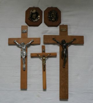 3 X Kreuze Kruzifix Kreuz Jesus Maria Josef Inri Jesuskreuz Bild
