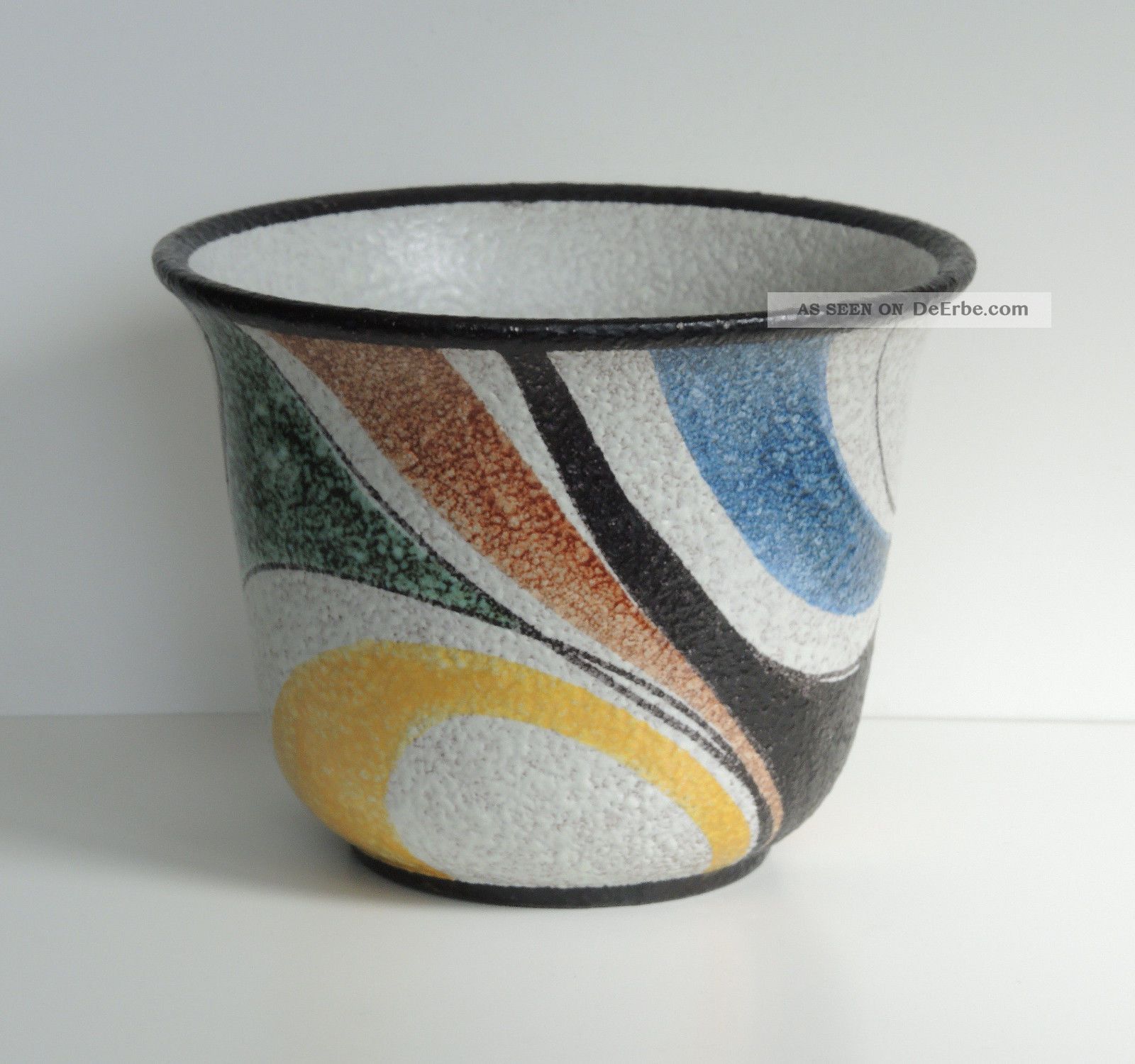 Ruscha Keramik übertopf Cachepot 232/3 Dekor Milano 50er Jahre Blumentopf 50s 1950-1959 Bild