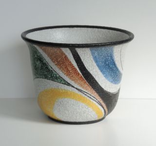 Ruscha Keramik übertopf Cachepot 232/3 Dekor Milano 50er Jahre Blumentopf 50s Bild