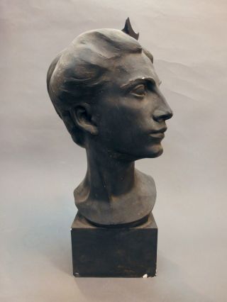 Exklusiv Alte Figur/skulptur Frauenkopf - Hugo Siegwart (i/ch) 19.  /20.  Jh. Bild