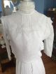 Antike Damen Bluse Jugendstil 1900 1910 Feiner Batist Kleidung Bild 3