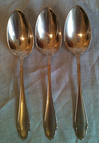 3 Vorlegelöffel Jugendstil Art Nouveau 800 Silber Cucchiaio Del Servizio Spoons Bild