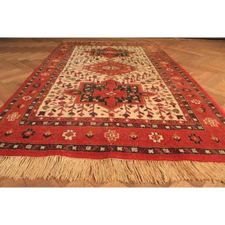Schöner Handgeknüpfter Orient Teppich Heriz Tappeto Tapis Rug Carpet 210x130cm Bild