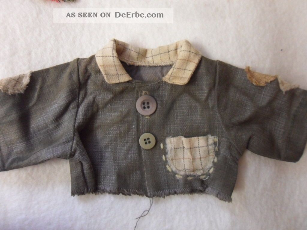 Clochard - Jacke,  100 Handarbeit Für Ca.  30 - 35 Cm Bär Oder Puppe Nostalgieware, nach 1970 Bild