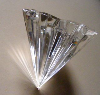 Villeroy & Boch Kristall Briefbeschwerer Paperweight Pyramide Klar 10 Cm Hoch Bild