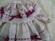 Alte Puppenkleidung Flowery Dress Outfit Vintage Doll Clothes 40 Cm Girl Original, gefertigt vor 1970 Bild 3