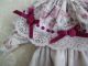 Alte Puppenkleidung Flowery Dress Outfit Vintage Doll Clothes 40 Cm Girl Original, gefertigt vor 1970 Bild 4