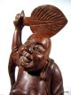 Alte Asiatische Holzfigur Der Glückliche Mann Handgeschnitzt Künstlerarbeit 1950-1999 Bild 3