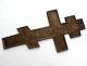 Altes Antikes Orthodoxes Messing Kreuz Wandkreuz Jesus Xix Jh.  Emaille E955 Skulpturen & Kruzifixe Bild 3