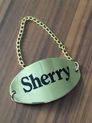 Sherry Flaschen - Etikett / Emblem / Schild Messing Bild