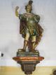 Sehr Großer Heiliger Florian Um 1800 - 117 Cm Mit Sockel Skulpturen & Kruzifixe Bild 9