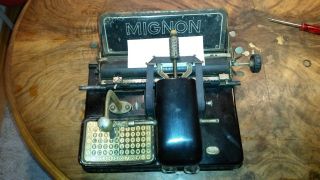 Antike Schreibmaschine Mignon Bild