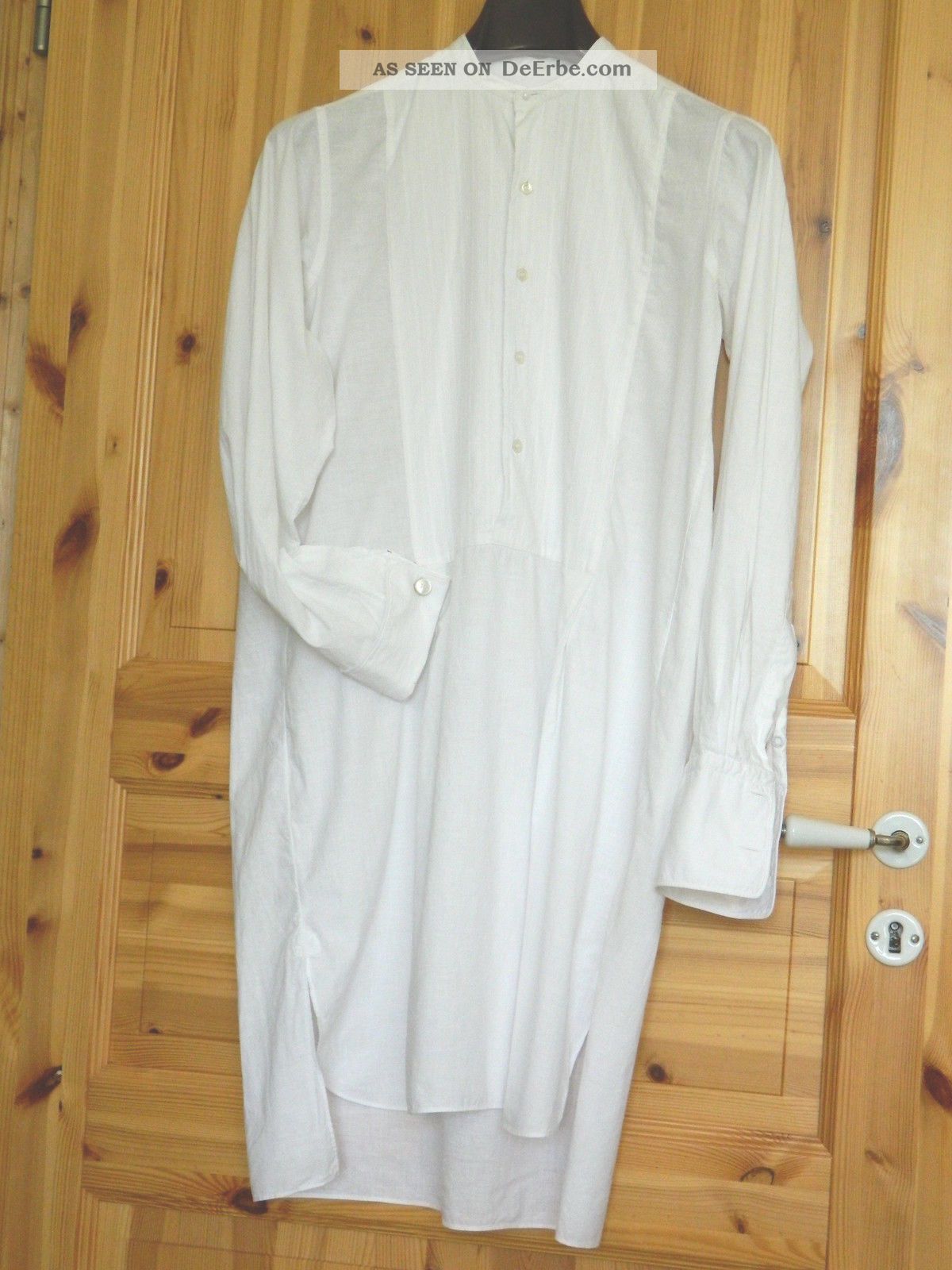 Antikes Herrenhemd Frackhemd Gr.  35 Bw Weiß True Vintage Kleidung Bild