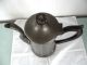 Antike Zinn Teekanne Kaffeekanne Signiert Hk Punze Zinnkanne Nachlass Antike Bild 9