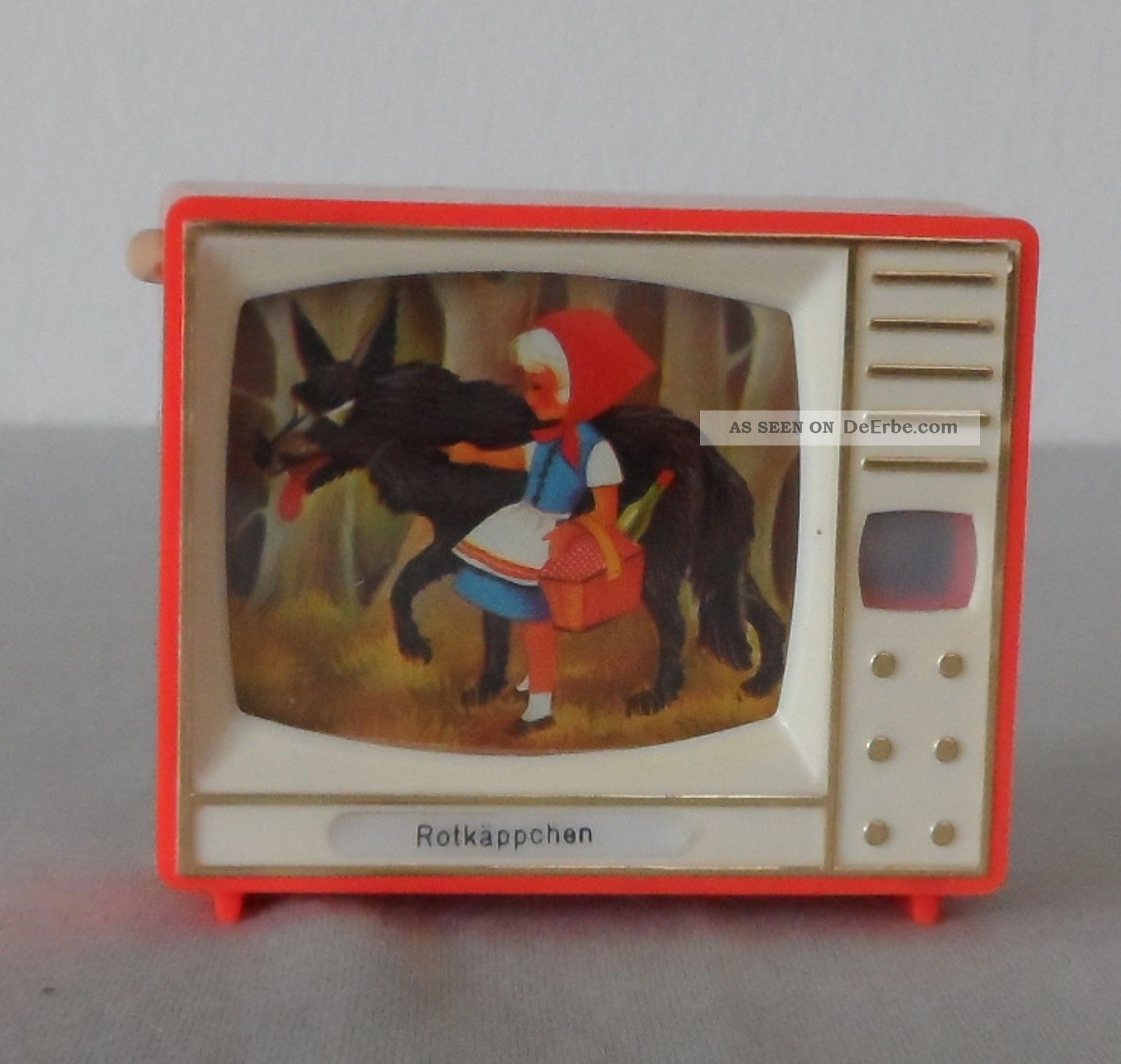 Altes Klick - Fernsehn,  Plastiskop,  Märchen Rotkäppchen Antikspielzeug Bild