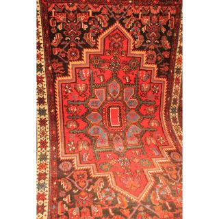 Alter Handgeknüpfter Orient Blumen Teppich Bidj Aha Carpet Rug Tapis 80x140cm Bild