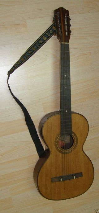 Uralte Gitarre Salvador Ibanez Spanien Meistergitarre ? Zum Restaurieren Deko Bild