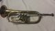 Altes Fluglehorn Trumpet M & G Voigt Markneukirchen Horn Tuba Blasinstrument Blasinstrumente Bild 4