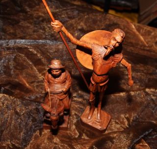 Holzfigur Holzschnitzerei Don Quichotte Und Sancho Panza,  Quro,  Spanien Bild