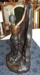 Bronze,  Jugendstil,  Buchstütze,  Gross,  Schwer,  Mädchen/frau 1950-1999 Bild 4