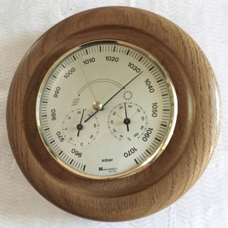 Alte Eschenbach Wetterstation Mit Barometer,  Hygrometer & Thermometer Bild