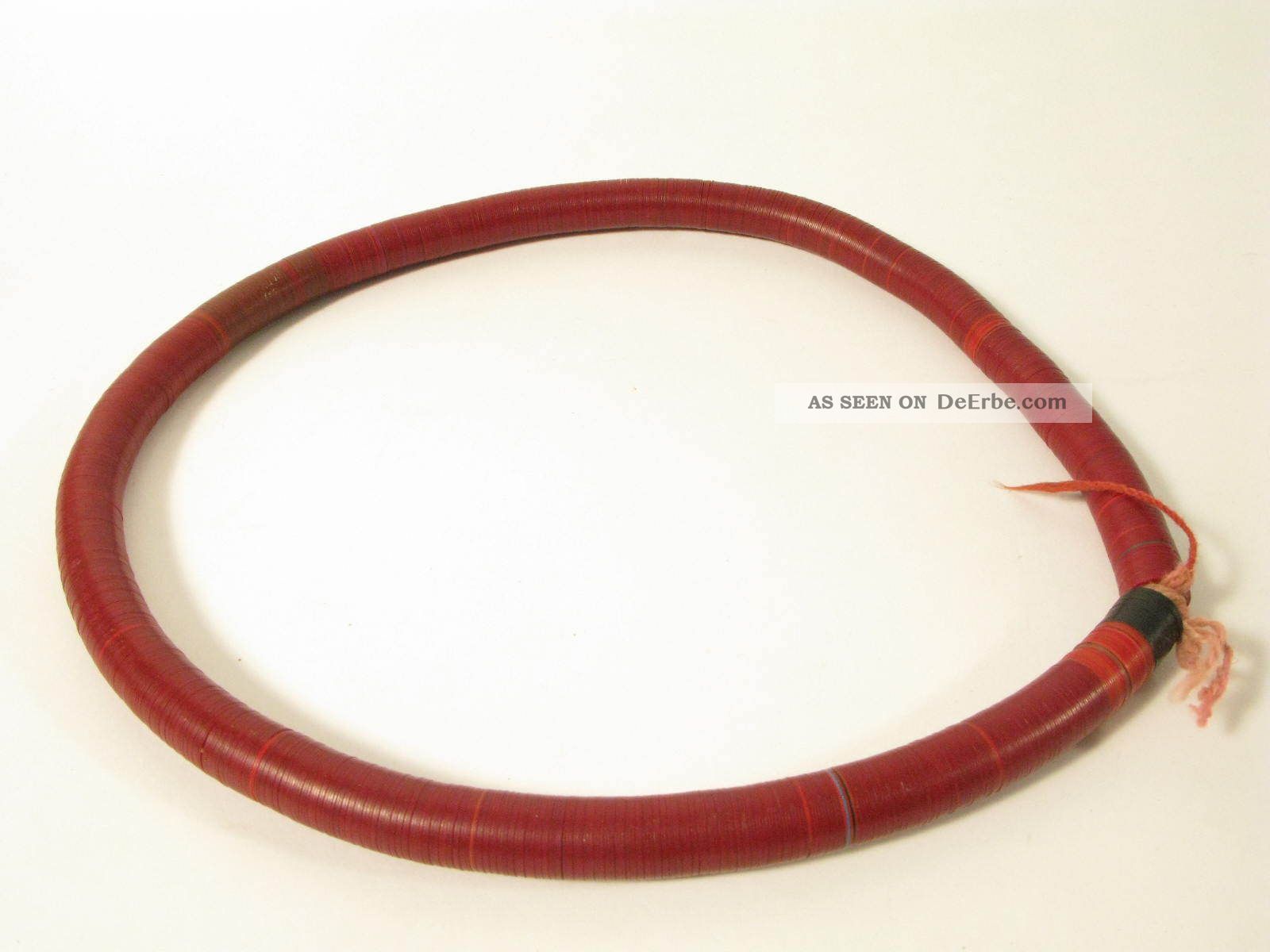 Große Alte Bakelit Scheiben B11 Dunkelrot 15mm Vulcanic Disk Trade Beads Afrika Bild