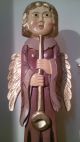 Alte Riesen Holz - Engel Reichlich Handgeschnitzt U.  Handbemalt 95 Cm.  Höhe. Holzarbeiten Bild 11