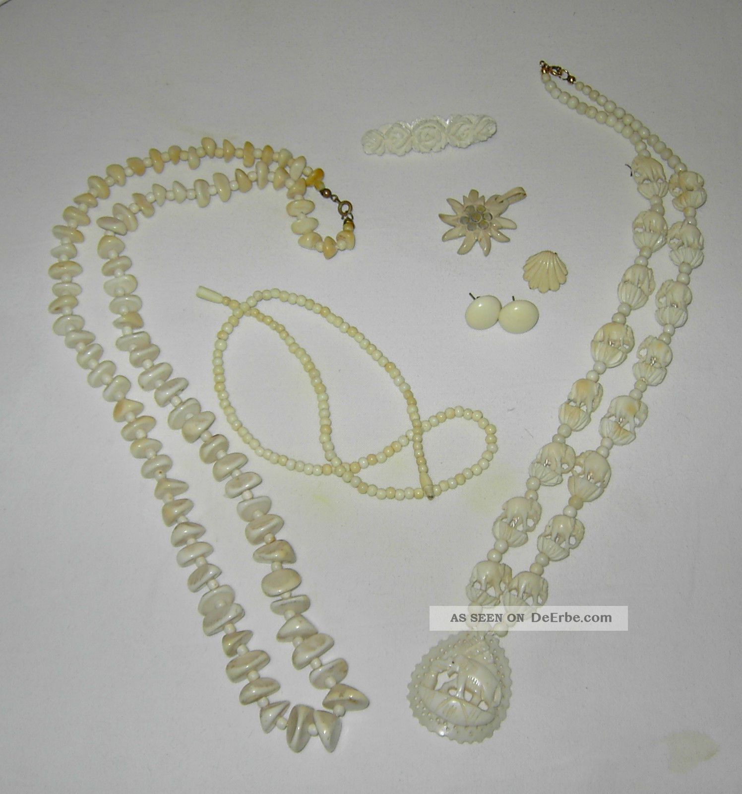 Konvolut Sammlung Antiker Schmuck 90 Gr.  Bein / Horn ? Bitte Selber Schauen Schmuck & Accessoires Bild