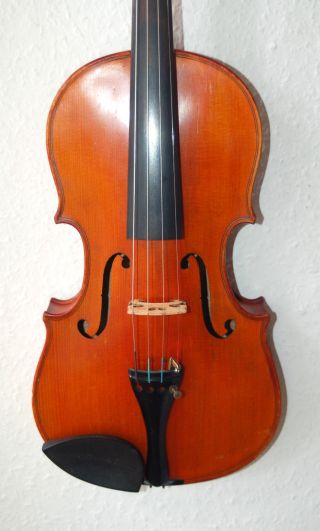 Feine,  Handgemachte 3/4 Geige - Violine - Um 1920 - Mit 4 Eckklötzchen Bild