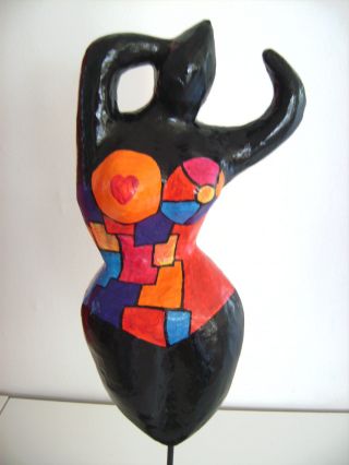 Tolle Große Nana - Hommage An Niki De Saint Phalle - Skulptur - Frau - Deko 6 Bild