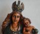 Antike Figur Heilige Maria Mit Jesuskind Mutter Gottes H.  70 Cm Statue Pappmache Vor 1900 Bild 5