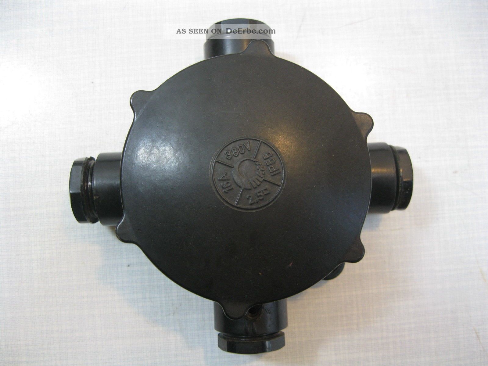 Bakelit Abzweigdose Veteilerdose Kabeldose Wand Decken Verbinder Industriedesign Original, vor 1960 gefertigt Bild