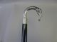 Vintage Gehstock Wanderstock Elefant Stock Silbern Schwarz 93 Cm Spazierstock Accessoires Bild 1
