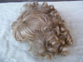 Alte Puppenteile Hellblonde Locken Haar Perücke Vintage Doll Hair Wig 45 Cm Girl Bild