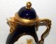 Lindner Prunk - Kaffee - Kanne 422 Kobalt Ätzgold Blumen - Bukett 1150/3 7960 Nach Marke & Herkunft Bild 2