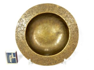 Schön Verzierte Handgearbeitete Art Déco Messing Schale / Brass Bowl Gepunzt Bild