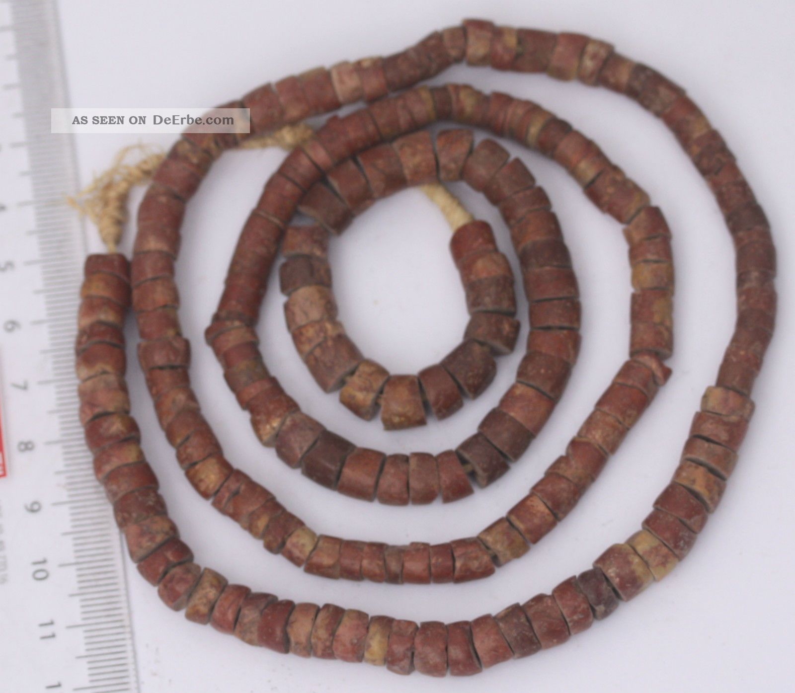 76 Cm Strang Antike Bauxite Steinperlen Ca.  8 Mm Trade Beads Ghana West - Afrika Afrika Bild