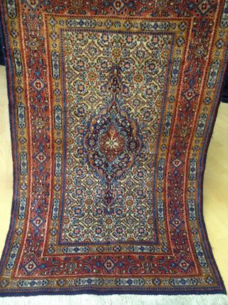 Wunderschöner Echter Perser Moud Teppich Orientteppich 115 X 73 Aus Iran Bild