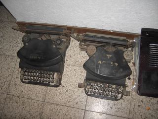 2 Uralte Schreibmaschinen Adler No.  7 - 1899 - 1900,  Archo D7 Von 1920 Bild