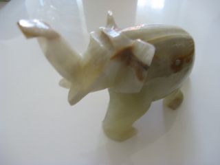 Onyxelefant Antik Elefant Aus Onyx - Marmor Edelstein Onyx Figur Tier Elefanten Bild