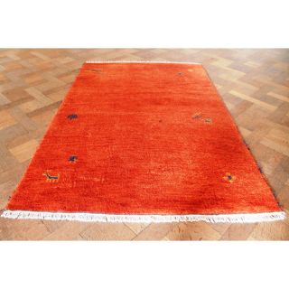 Wunderschöner Handgeknüpfter Orient Teppich Gabbeh Carpet Tappeto Rug 180x120cm Bild