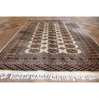 Alter Gewebter Orient Teppich Buchara Jomut Motive Carpet Rug Tappeto 200x135cm Bild