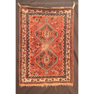 Antiker Handgeknüpfter Orient Teppich Gaschgai Kazak Carpet Old Rug 170x117cm Bild