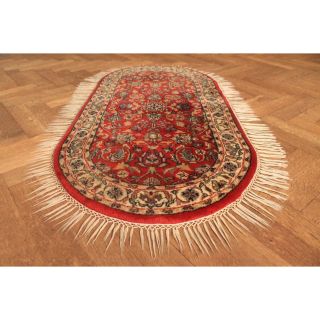 Wunderschöner Handgeknüpfter Orientteppich Blumen Nain Rug Carpet Tapis 140x70cm Bild