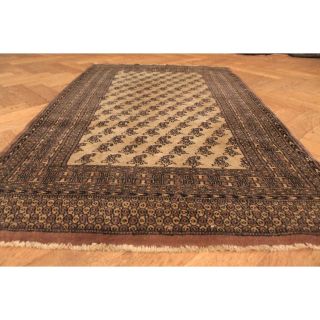 Alter Handgeknüpfter Orient Teppich Buchara Jomut Rug Carpet Tappeto 150x90cm Bild