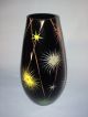 50er Jahre Hyalith - Glas - Vase,  Ilmenau - Etikett,  Sternenbemalung, 1950-1959 Bild 4